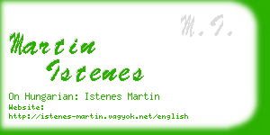 martin istenes business card